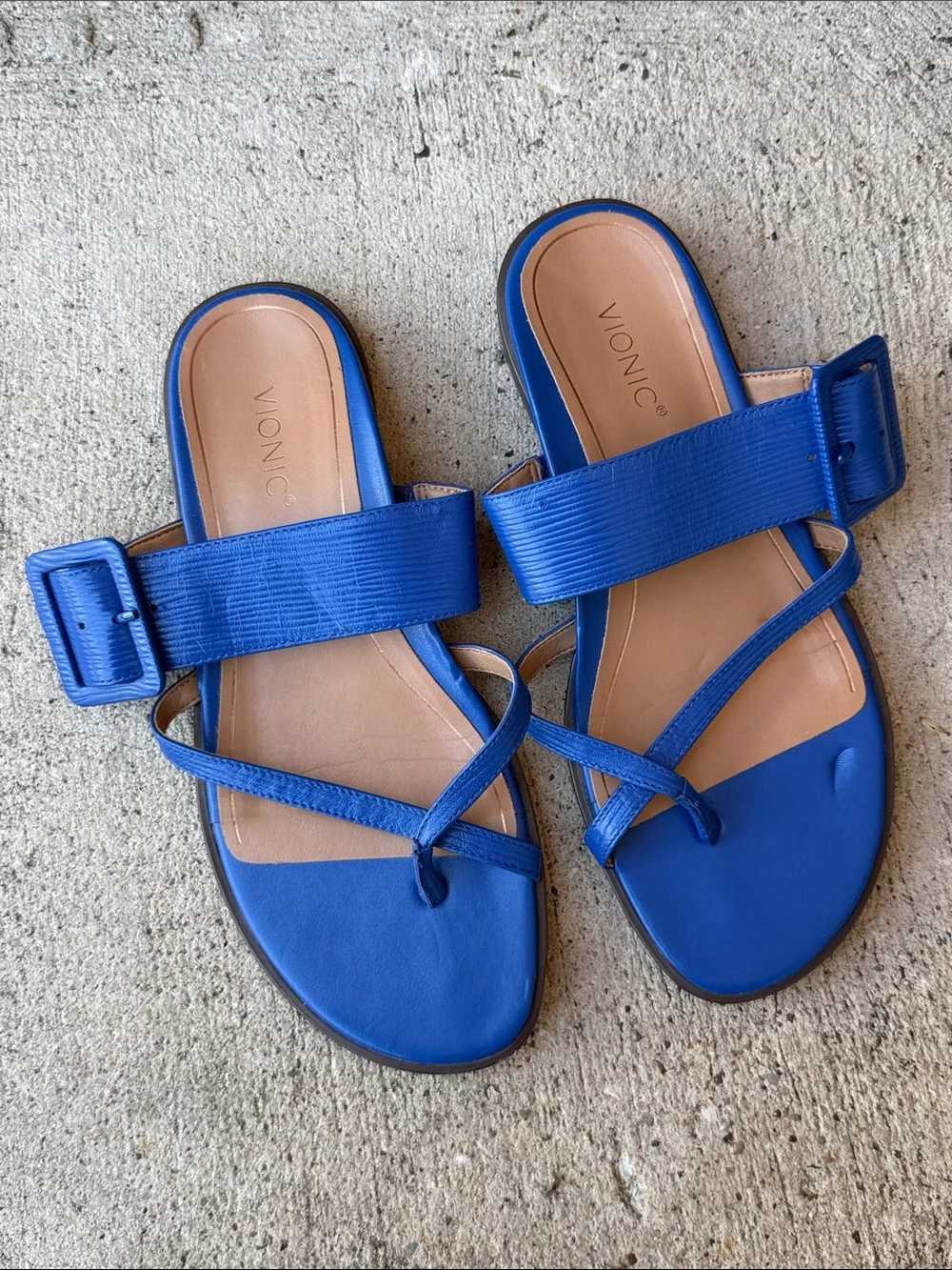 Vionic Julep Women's Dressy Supportive Sandals Blue Size 7